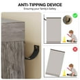 thumbnail image 4 of Commode à 4 Tiroirs avec Tringle, Armoire de Rangement Grand pour Suspendre des Tissus et Doubles Portes, Commode pour Chambre, Gris, 4 of 6