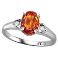thumbnail image 2 of Star K � Oval 8x6 Simulated Orange Mexican Fire Opal Love Promise Ring, 2 of 9