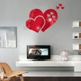 thumbnail image 4 of Pegatinas de pared de espejo 3D Love Heart Decal DIY Home Dormitorio Art Decor (Rojo) Ehuebsd Libre de BPA, 4 of 6