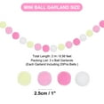 thumbnail image 2 of Uxcell Pom Pom Garland Decor Hanging Garland Ball Banner with Balls for Halloween Thanksgiving Christmas White/Pink/Cream/Light Pink, 2 of 7