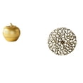 thumbnail image 1 of Estatua de fruta de resina de pared de hierro forjado, escultura moderna para mesa, estantería, comedor, dormitorio, oficina, estilo rústico, c, 1 of 8