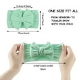 thumbnail image 2 of Peaoy 10PCS Baby Headbands Soft Nylon Head Wrap Stretchy Bow Hairbands for Girls Newborn Infant Toddlers, 2 of 5