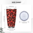 thumbnail image 4 of Cauagu Tomato Pattern 20oz Tumbler,Stainless Steel Vacuum Insulated Tumbler with Lid Durable Insulated Coffee Mug Thermal Cup with Splash Proof Sliding Lid-Without Straw, 4 of 8