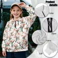 thumbnail image 6 of Uorisanigo Girls Half Zip Sweatshirt Fall Trendy Long Sleeve Pullover Crop Tops Comfortable Floral Hummingbird Kids Athletic Sweatshirt Jacket Fashion Winter Clothes Outerwear, 6 of 7