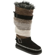 MUK LUKS Womens Janie Knit Boot with Buckles