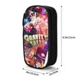 thumbnail image 3 of Gravity Falls Pencil Case Durable Pen Carrying Case Lightweight Pencil Bag Pouch Box Organizer Pencase Black, 3 of 8