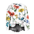 thumbnail image 2 of Qiopertar Mode Femmes Décontracté Manches Longues Col Rond Chandail en Molleton Blouse Offres de la Semaine Liquidation à Moins de 5$ jusqu'à 90 % de Réduction, 2 of 4