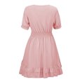 thumbnail image 2 of Vedolay for Womens Sleeveless Deep V Neck Loose Plain Long Maxi Casual Dress,Pink XXL, 2 of 5