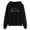 Black, variant on Cropped Sweatshirts for Women Fall Winter Blouson Off the Shoulder (Pink,XL)