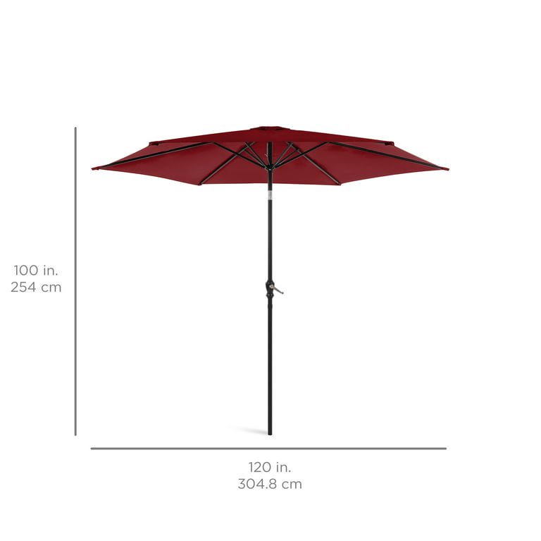 Best Choice Products 10ft Outdoor Steel Market Patio Umbrella w/ Crank,  Tilt Push Button, 6 Ribs - Lemon Lime 