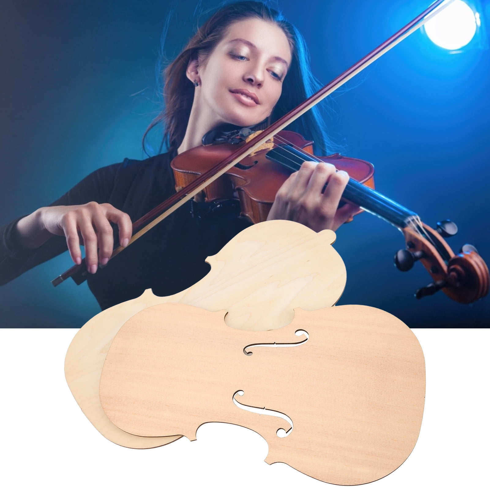 Unfinished Violins Plate Small in Size Humanized Design Spruce and Maple Wood for Music Lovers for Violin Performance Wood Front Back Panel 