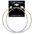 thumbnail image 2 of Mi Amore Hoop-Earrings Silver-Tone/Gold-Tone, 2 of 2