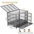 thumbnail image 6 of Waleaf 42 Inch Heavy Duty Dog Crate Cage with Wheels for Indoor, Large Dog Kennel with Removable Tray, 6 of 8