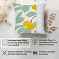 thumbnail image 2 of Ethan Taylor Food and Kitchen Throw Pillow Soft Cushion Cover 'Lemon Tree Fruits Lemon' Modern Pattern Decorative Square Accent Pillow Case, 18x18 Inches, Green, Yellow, 2 of 5