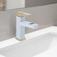thumbnail image 4 of Grifo de cocina Grifo mezclador Pantalla de temperatura LED Grifo de baño para lavabo Baño Blanco y dorado Gloria Grifo de baño, 4 of 8