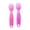Pink Purple, variant on ChooMee Flexible Silicone Baby Spoons | 4 Months+ | First Stage Baby Led Weaning | BPA Free | 2 CT