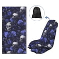 thumbnail image 5 of Xixirimido Purple Roses & Skulls Print Sweat Towel Car Seat Cover for Gym Workout Athletic Running Towel for Outdoor Sports Universal Auto Front Seat Protector for Trucks, SUV2Pack, 5 of 8