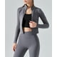 thumbnail image 3 of Chaqueta de entrenamiento con media cremallera y tops de yoga de forro polar cálido para mujer, 3 of 3