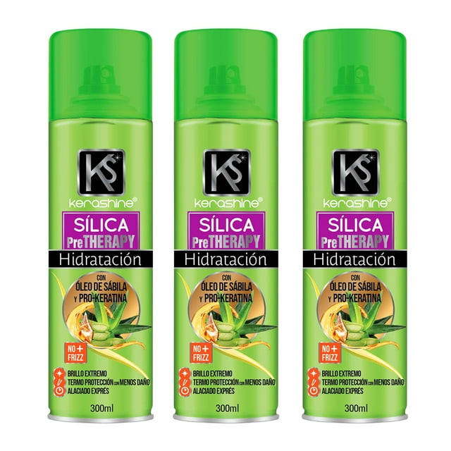 KERASHINE SÍLICA EN SPRAY SABILA TERMOPROTECTOR 300 ML C/U- 3 PZ KERASHINE spray