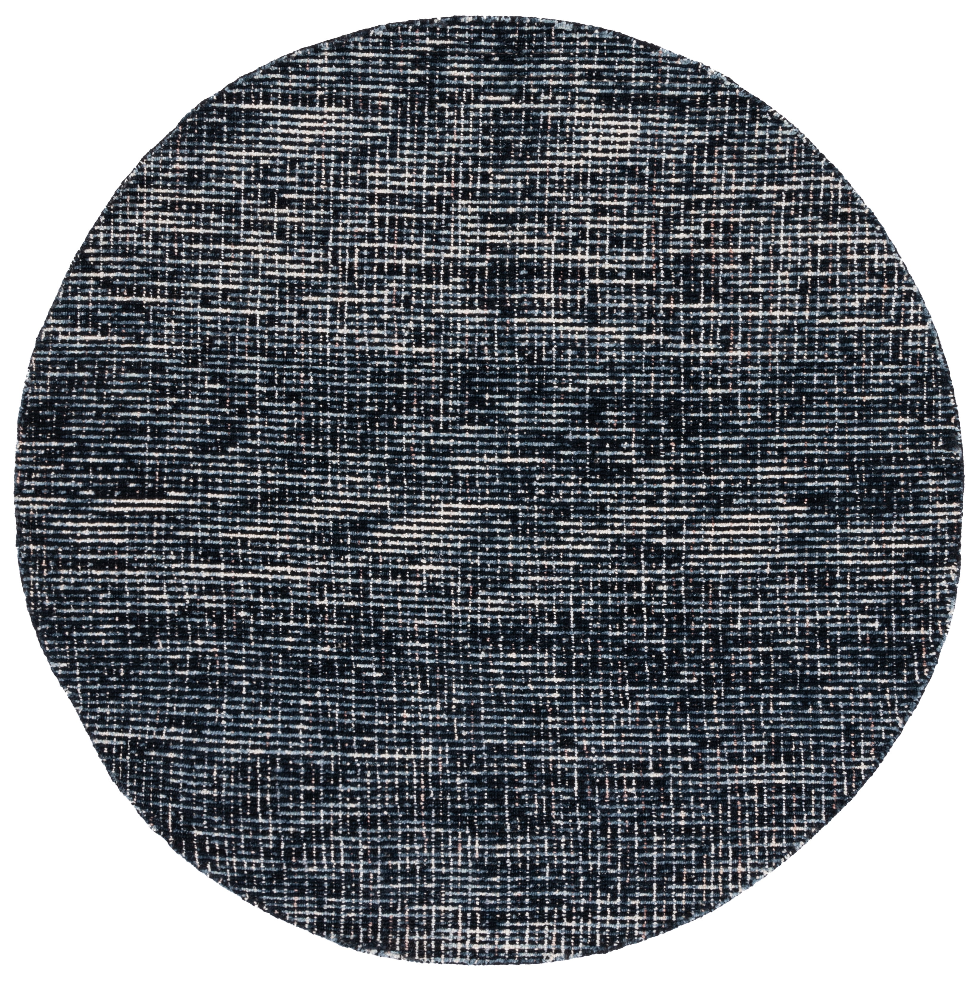 Safavieh Abstract Delia Distressed Wool Area Rug, Black/Gray, 4' x 4' Round