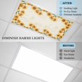 thumbnail image 4 of 3 Pack Summer Sunflowers Fluorescent Light Covers for Ceiling Lights Farmhouses Retro Yellow Floral Magnetic Ceiling Light Covers Overhead Light Filters for Office Classroom Home, 4 of 9