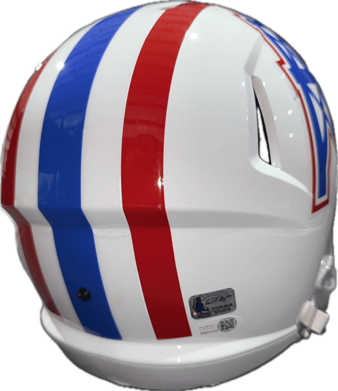 Earl Campbell Signed Oilers Full Size Speed Helmet JSA HOF 91 GRAY Face Mask