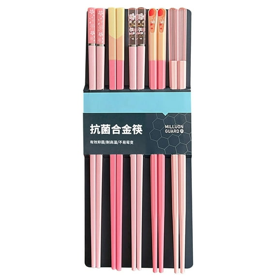 Hariumiu Chopsticks Set 5 Pairs Reusable Plastic Chopsticks Bpa-free Dishwasher-safe Non-slip Fiberglass Chinese Japanese Chopstick Gift Set Fiberglass