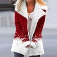 thumbnail image 2 of Black And Friday Deal 50% Off Clear!Winter Long Coats for Women, Women Plus Size Winter Warm Composite Plush Button Lapels Jacket Outwear Coat Gifts Christmas Gift, 2 of 5