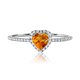thumbnail image 1 of JeenMata Anillo de Bodas de 1 Quilate con Forma de Corazón (Citrina, Piedra Natal de Noviembre) en Oro Blanco de 18 K sobre Plata, 1 of 6