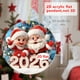 thumbnail image 2 of Adorno colgante de acrílico con escena de pueblo navideño | Decoración navideña de pueblo invernal para árbol y hogar | Exquisito letrero para casa, 2 of 2
