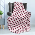 thumbnail image 4 of Vintage Rose Soft Flannel Fleece Throw Blanket, Continuous Feminine Flowers on Polka Dots Background, Cozy Plush for Indoor and Outdoor Use, 50" x 70", Baby Pink Raspberry, by Ambesonne, 4 of 5