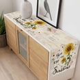 thumbnail image 4 of Sunflowers Table Runner - 60 Inch Long, Kitchen Dining Table Runner Dresser Scarves, Farmhouse Retro Botanical Floral Bee Love Heart Farmhouse Decor for Coffee Tables Wedding Party Banquet, 4 of 8