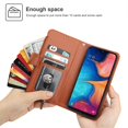 thumbnail image 2 of Dteck Wallet Case For Samsung Galaxy A20E 5.8 inch 2019, [Kickstand Feature] [Zipper Purse] PU Leather Wallet Case Flip Folio Cover with [Card Slots][Wrist Strap],Brown, 2 of 6