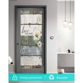 thumbnail image 5 of Window Privacy Film White Green Blue Stained Glass Window Film Decorative Sun Block Window Cover Vintage Wooden Rustic White Daisy Floral Window Clings Static Adhesive Sticker for Bathroom 23.6"x59", 5 of 7