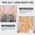thumbnail image 6 of Pioneer Flower Floral Print Pattern Apron for Women and Men, Cotton Linen Waterproof with Pockets, Adjustable, 33x27 Inch for Kitchen, Gardening, BBQ, Salon, 6 of 6
