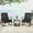 Black, variant on Costway Serenity 3 Piece Patio Rocking Wicker Rockers with White Cushions 2 Tier Coffee Table