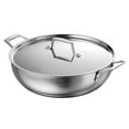 thumbnail image 1 of Tramontina Utsava Tri-Ply Clad Stainless Steel Covered Kadai, 1 of 8