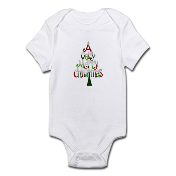CafePress - Christmas Tree Body Suit - Baby Light Bodysuit