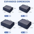thumbnail image 2 of BAGAIL 4 Set/6 Set/8 Set Compression Packing Cubes Travel Accessories Expandable Packing Organizers(Navy SquareMesh 6 Set), 2 of 7