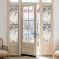 thumbnail image 2 of Blue Grey Eucalyptus Window Privacy Film, Farmhouse Weeping Leaves on Linen Static Cling UV Sun Blocking Heat Control Window Tint Day and Night, Non-Adhesive One Way Privacy Cover 17.7''x78.7'', 2 of 7