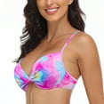 thumbnail image 3 of RELLECIGA Women's Push Up Bikini Top Twist Front Underwire Bathing Suit, 3 of 7