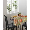 thumbnail image 4 of Colorful Spring Floral Tablecloth Square Table Cloth 54x54, Waterproof Tablecloth Outdoor Table Cloth, Vintage Summer Botanical Washable Table Cover for Kitchen Dining Party, 4 of 8