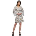 thumbnail image 3 of Moomaya Printed Cotton Venice Lace Bridesmaid Robe Short Robes For Women, 3 of 6
