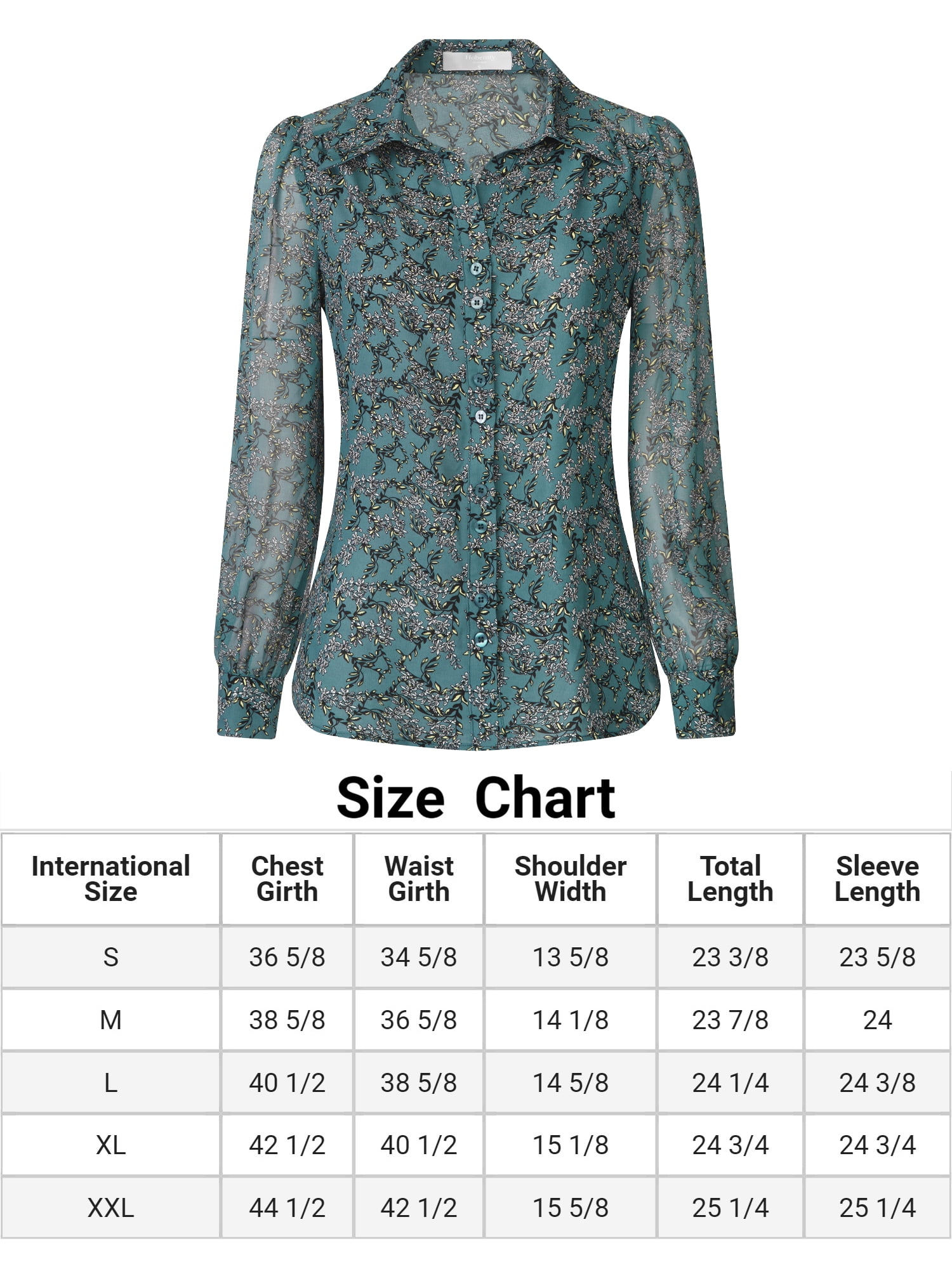 Unique Bargains Women's Floral Point Collar Long Sleeve Button Down Shirts S Dark Blue