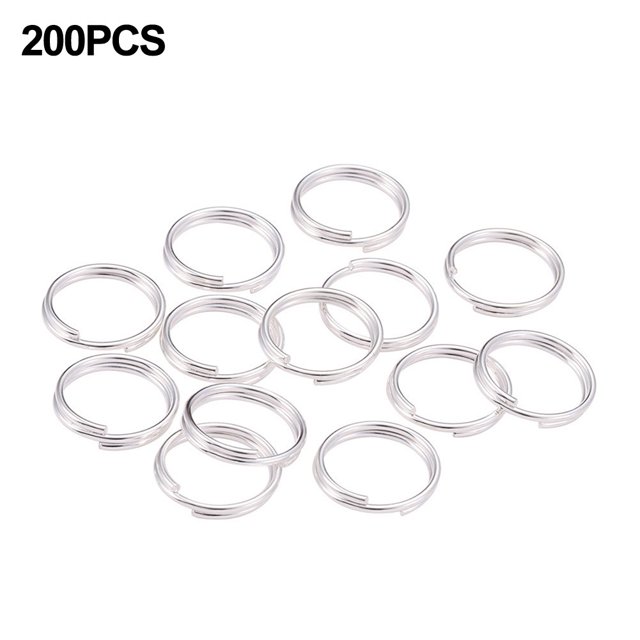 BUYISI Durable Connecting Ring Double Rings 6Mm Connectors Diy Jewelry Making Silver
