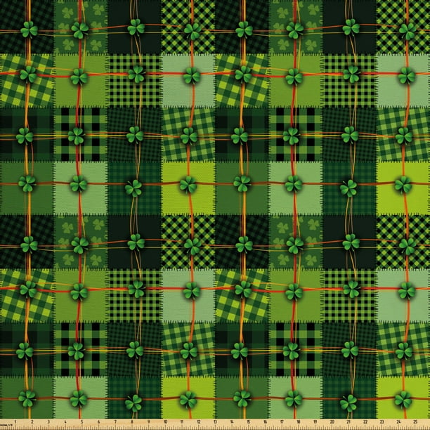 Irish Fabric by The Yard, Patchwork Style St. Patrick's Day Themed