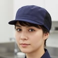 thumbnail image 4 of Jiibva Cloth Work Hat Chic Food Service Work Wear Cooking Hygienic Cap Smoke-proof Dust Breathable Mesh Chef Hat Hotel Restaurants, 4 of 7