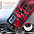 thumbnail image 4 of Nagebee For Motorola Moto g PLAY (2024) Phone Case with Tempered Glass Screen Protector, Full-Body Protective Shockproof [Military-Grade] Built in Kickstand Heavy-Duty (Red), 4 of 6