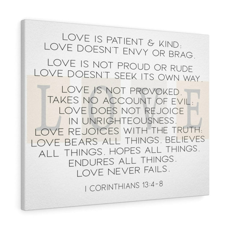 Scripture Walls Love is 1 Corinthians 13:4-8 Wall Art Christian