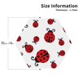 thumbnail image 2 of Vsdgher Fly Flying Ladybug Leather Coasters for Drinks, Durable Drink Coasters 4 Set for Tabletop Protection, Luxurious Home Décor and Housewarming Gift-Hexagon, 2 of 6